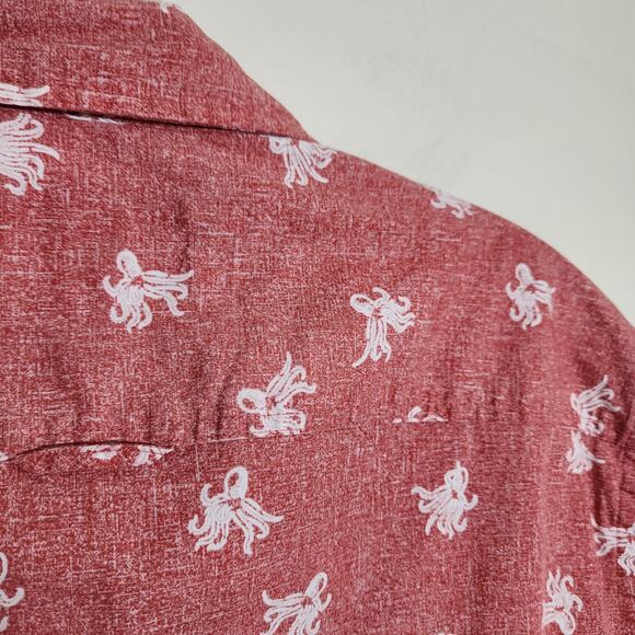 Urban Pipeline octopus print short sleeve button down shirt men's size small - Picture 7 of 8